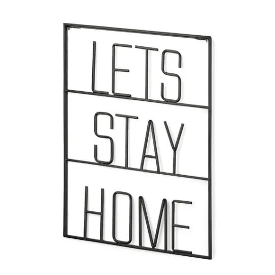 Kirkland's Home Let'S Stay Home Metal Wall Plaque- Wall Quotes & Signs