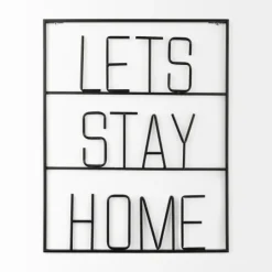 Kirkland's Home Let'S Stay Home Metal Wall Plaque- Wall Quotes & Signs