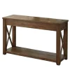 Kirkland's Home Leyton X-Bar Side Panel Console Table- Console Tables
