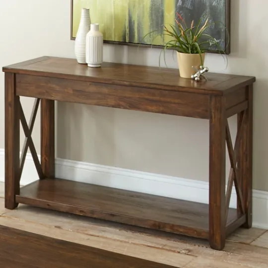 Kirkland's Home Leyton X-Bar Side Panel Console Table- Console Tables