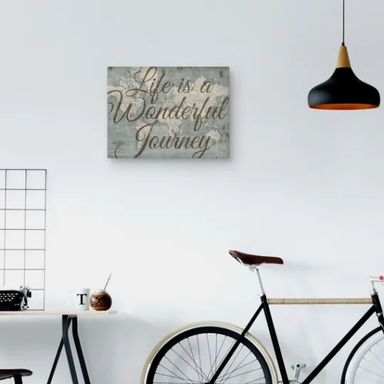 Kirkland's Home Life Is A Wonderful Journey Canvas Art Print- Wall Quotes & Signs