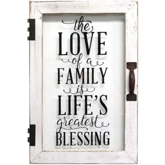 Kirkland's Home Life'S Blessings Printed Glass Plaque- Wall Quotes & Signs