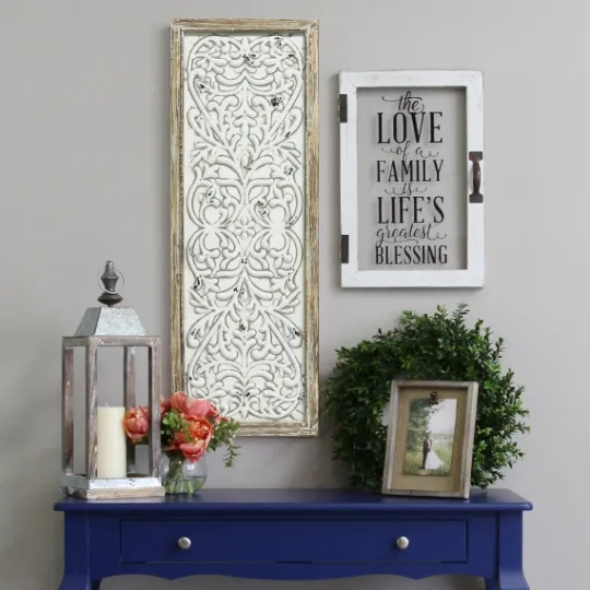 Kirkland's Home Life'S Blessings Printed Glass Plaque- Wall Quotes & Signs