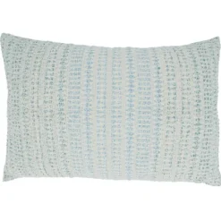 Kirkland's Home Light Blue Woven Line Lumbar Throw Pillow- Pillows