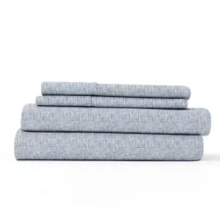 Kirkland's Home Light Chambray 4-Pc. Full Bed Sheet Set- Bed Sheets