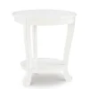 Kirkland's Home Light Cream Curved Legs Accent Table- Accent & End Tables