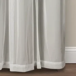 Kirkland's Home Light Curtain Panel Set With Overlay, 108 In.- Curtains & Drapes