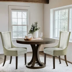 Kirkland's Home Light Curved Back Leg 2-Pc. Dining Chair Set- Dining Chairs
