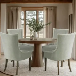 Kirkland's Home Light Curved Back Leg 2-Pc. Dining Chair Set- Dining Chairs