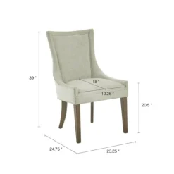 Kirkland's Home Light Curved Back Leg 2-Pc. Dining Chair Set- Dining Chairs