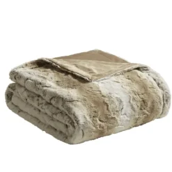 Kirkland's Home Light Faux Fur Oversized Throw Blanket- Blankets & Throws
