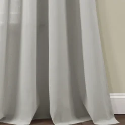 Kirkland's Home Light Faux Linen Curtain Panel Set, 84 In.- Curtains & Drapes