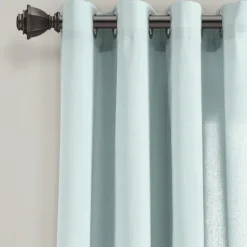 Kirkland's Home Light Faux Linen Curtain Panel Set, 84 In.- Curtains & Drapes
