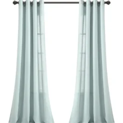 Kirkland's Home Light Faux Linen Curtain Panel Set, 84 In.- Curtains & Drapes