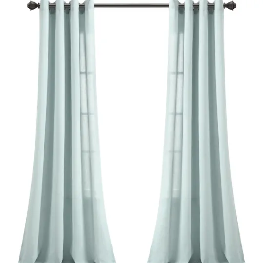 Kirkland's Home Light Faux Linen Curtain Panel Set, 84 In.- Curtains & Drapes