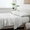 Kirkland's Home Light Gray Botanical Flannel 4-Pc. King Sheet Set- Bed Sheets