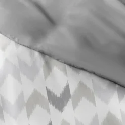 Kirkland's Home Light Gray Chevron 3-Pc. King Duvet Cover Set- Duvets