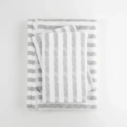 Kirkland's Home Light Gray Stripes 3-Pc. Queen Duvet Cover Set- Duvets