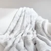 Kirkland's Home Light Gray Tie Dye Faux Fur Throw- Blankets & Throws