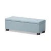 Kirkland's Home Light Grid Tufted Upholstered Ottoman- Benches & Ottomans