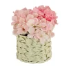 Kirkland's Home Light Hydrangea Arrangement In Basket- Arrangements & Greenery
