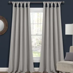 Kirkland's Home Light Knotted Curtain Panel Set, 95 In.- Curtains & Drapes