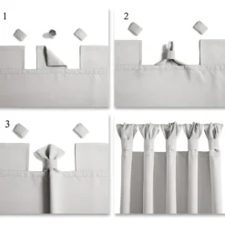 Kirkland's Home Light Knotted Curtain Panel Set, 95 In.- Curtains & Drapes