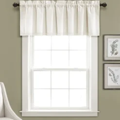 Kirkland's Home Light Linen Lace Curtain Valance- Curtains & Drapes