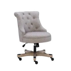 Kirkland's Home Light Miller Tufted Office Chair- Office Furniture