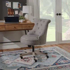 Kirkland's Home Light Miller Tufted Office Chair- Office Furniture