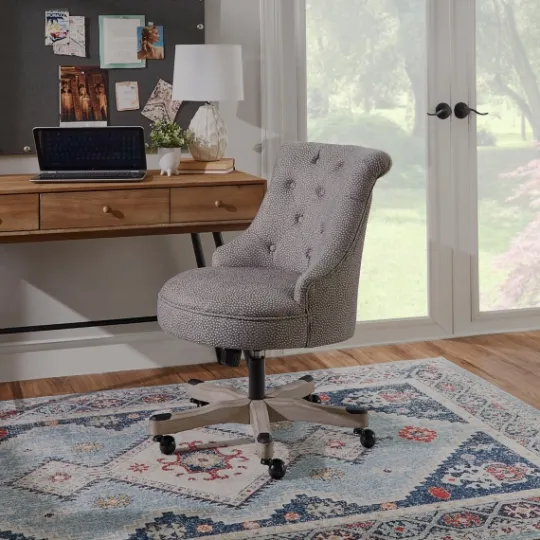 Kirkland's Home Light Miller Tufted Office Chair- Office Furniture