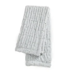 Kirkland's Home Light Ruched Faux Fur Throw- Blankets & Throws
