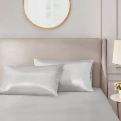 Kirkland's Home Light Satin King 2-Pc. Pillow Case Set- Bed Sheets