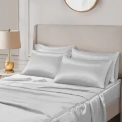 Kirkland's Home Light Satin 6-Pc. California King Sheet Set- Bed Sheets