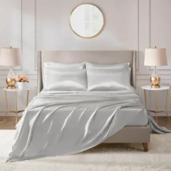 Kirkland's Home Light Satin 6-Pc. Queen Sheet Set- Bed Sheets