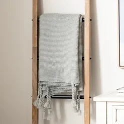 Kirkland's Home Light Spring Knit Throw Blanket- Blankets & Throws