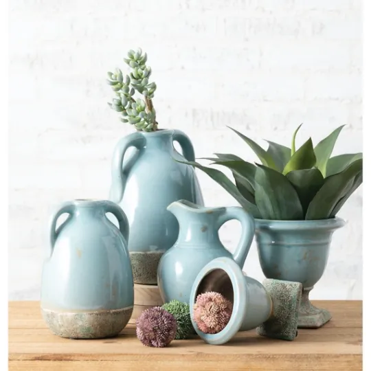 Kirkland's Home Light Terracotta Urn Vases, Set Of 2- Vases