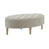 Kirkland's Home Light Tufted Button Martha Stewart Ottoman- Benches & Ottomans