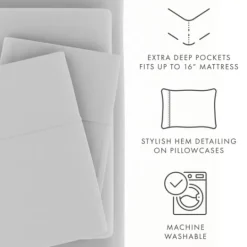 Kirkland's Home Light Ultra Soft 3-Pc. Twin Sheet Set- Bed Sheets