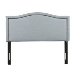 Kirkland's Home Light Upholstered Nailhead King Headboard- Beds & Headboards