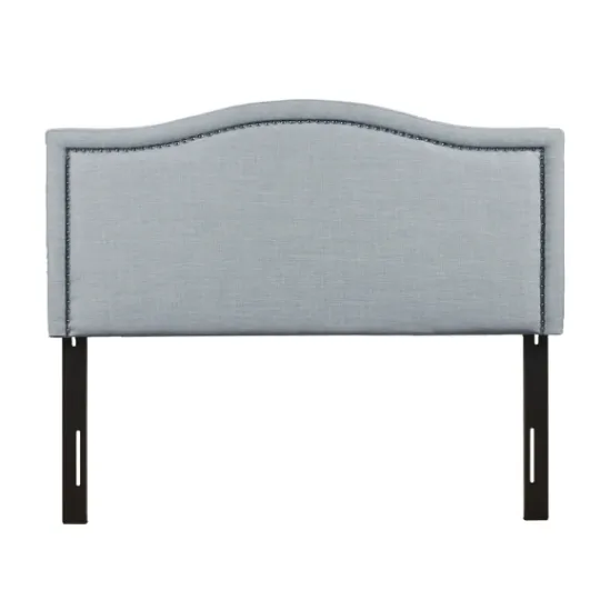 Kirkland's Home Light Upholstered Nailhead King Headboard- Beds & Headboards
