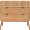 Kirkland's Home Light Wood And Cane 3-Drawer Chest- Dressers & Chests