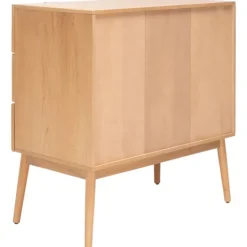 Kirkland's Home Light Wood And Cane 3-Drawer Chest- Dressers & Chests