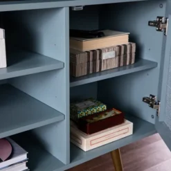 Kirkland's Home Light Wood And Cane Media Cabinet- Tv Stands & Media Consoles