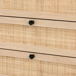 Kirkland's Home Light Wood And Rat 5-Drawer Chest- Dressers & Chests