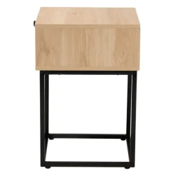 Kirkland's Home Light Wood And Rat Square Nights D- Nightstands