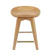 Kirkland's Home Light Wood Backless Swivel Counter Stool- Bar Stools & Counter Height Stools