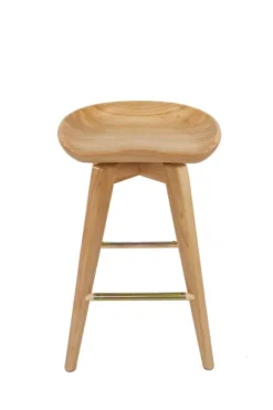 Kirkland's Home Light Wood Backless Swivel Counter Stool- Bar Stools & Counter Height Stools
