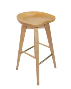 Kirkland's Home Light Wood Backless Swivel Counter Stool- Bar Stools & Counter Height Stools