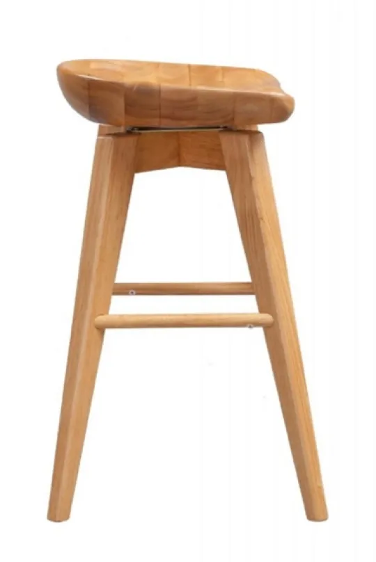 Kirkland's Home Light Wood Backless Swivel Counter Stool- Bar Stools & Counter Height Stools